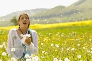Suffering from seasonal allergies Suffering from seasonal allergies